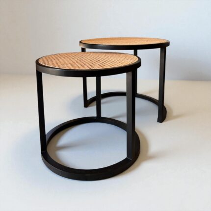 Set 2 tables black frame