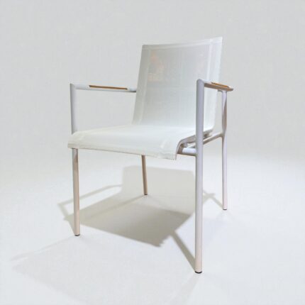 Chaise Alzette en aluminium et batyline